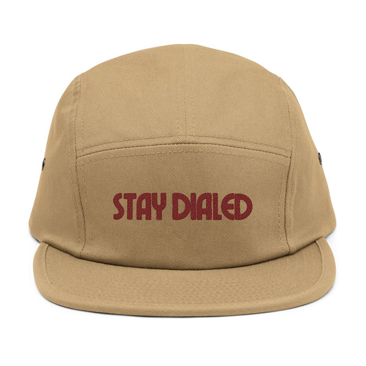 STAY DIALED Stylish 5 Panel Cap with Embroidery | Trendy Hat for Outdoors, Casual Wear, Gifts, Streetwear, Summer Style