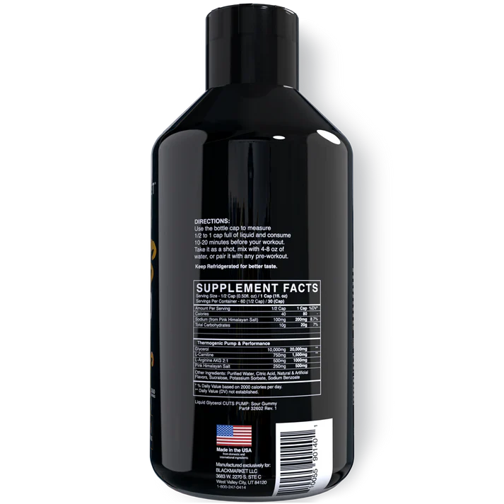 CUTS PUMP (Liquid Non-Stim THERMOGENIC Pre-Workout)