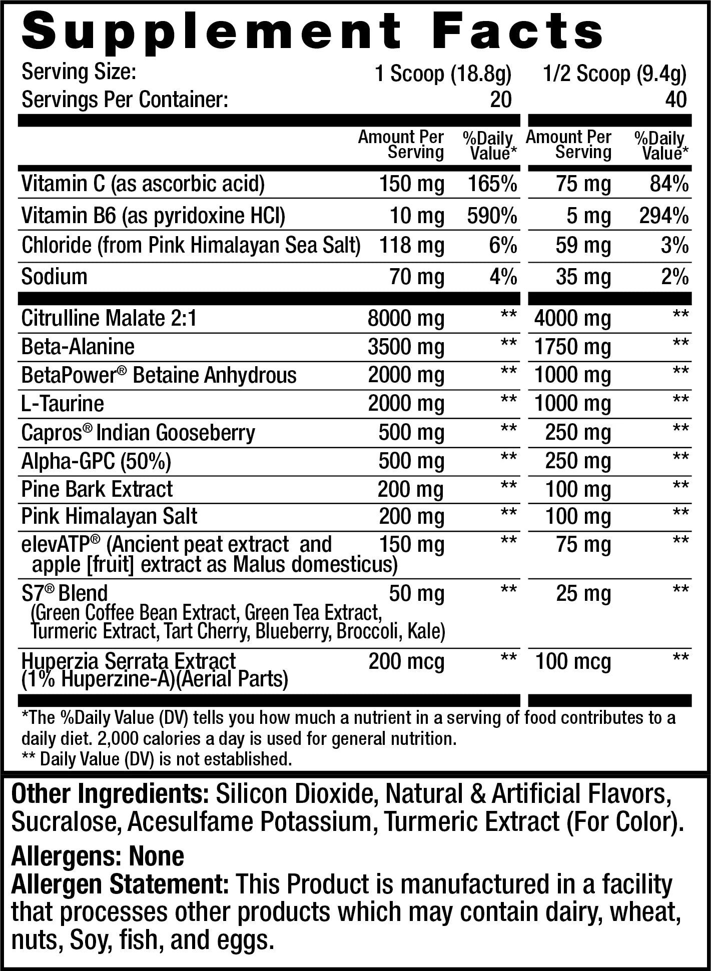 PUMP - FORMULATED PUMP FACTOR  (non-stim pre-workout)