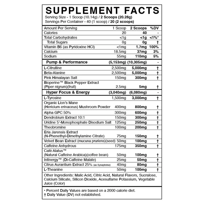 RULE Pre-Workout (Hyper Focus)