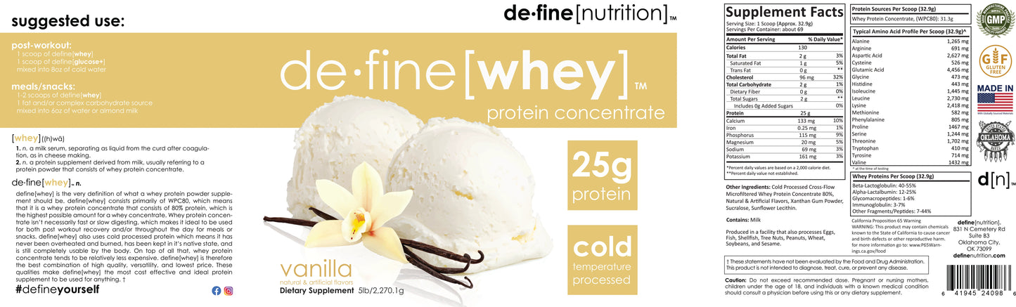 define [whey] Protein Concentrate (63 servings)