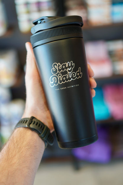 STAY DIALED 26oz Ice Shaker Bottle