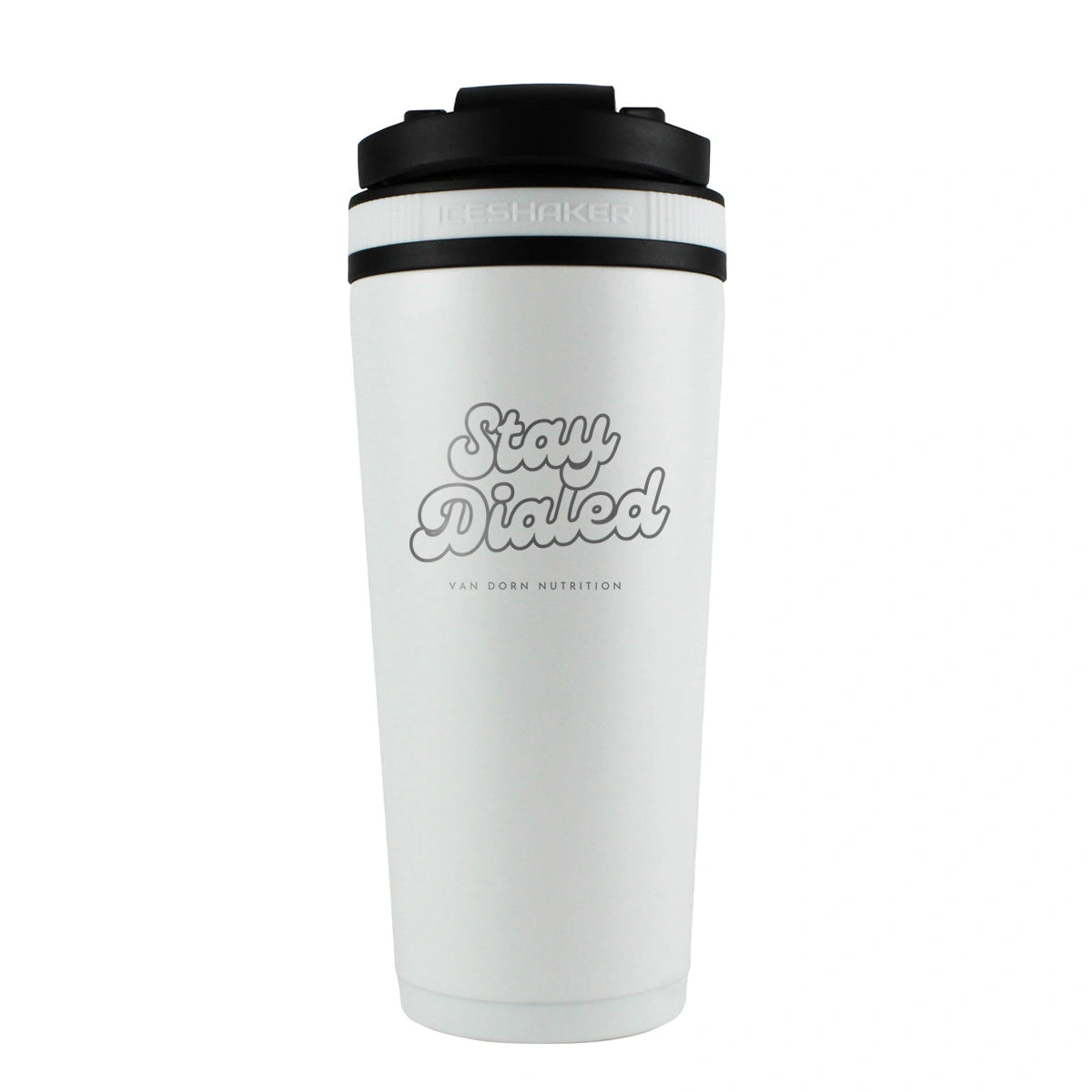 STAY DIALED 26oz Ice Shaker Bottle