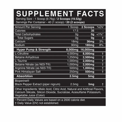 Black Market PUMP (Hyper-Pump Non-Stimulant Pre-Workout)