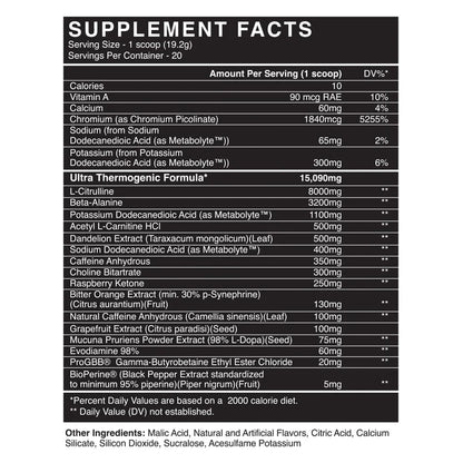 SCORCH Pre-Workout (ULTRA thermogenic)