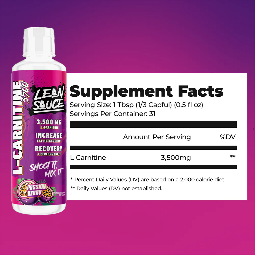 LEAN SAUCE L-Carnitine 3500 (Metabolism + Energy)