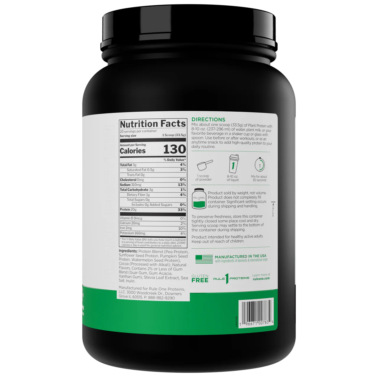 100% Plant Protein - Vegan Friendly Formula